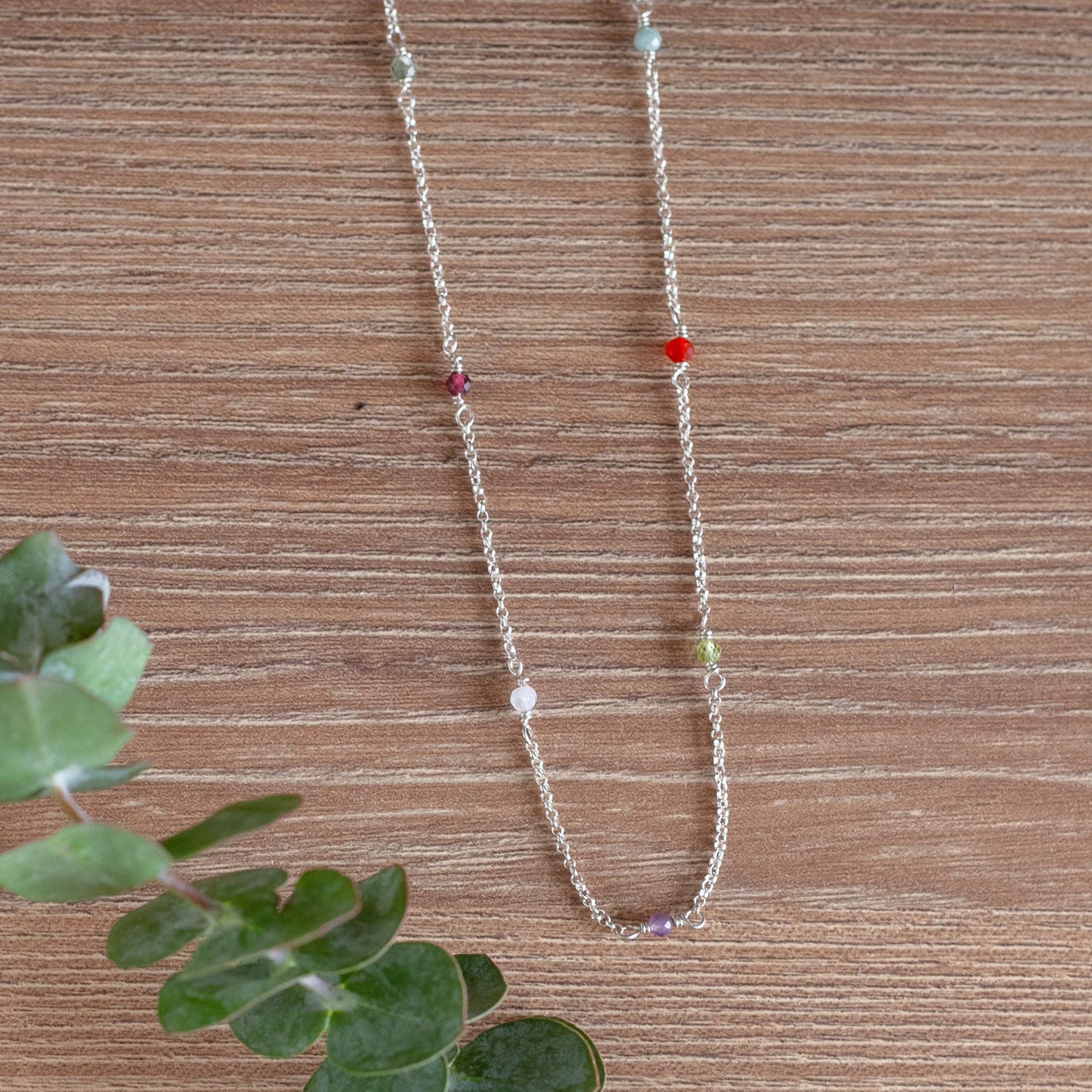 Collar Osiris Mix Gemas silver