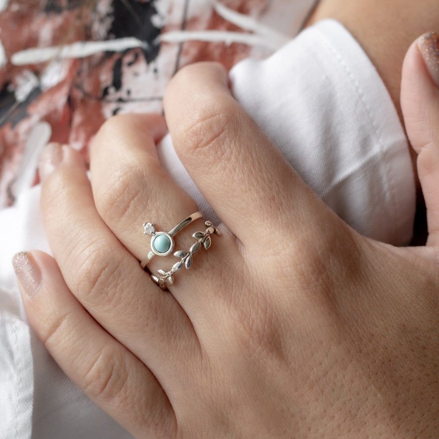 Anillo Agnes Turquesa silver