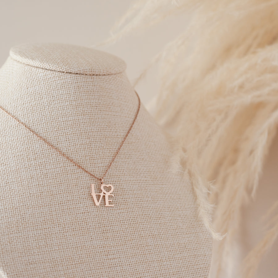 Collar Love rose gold