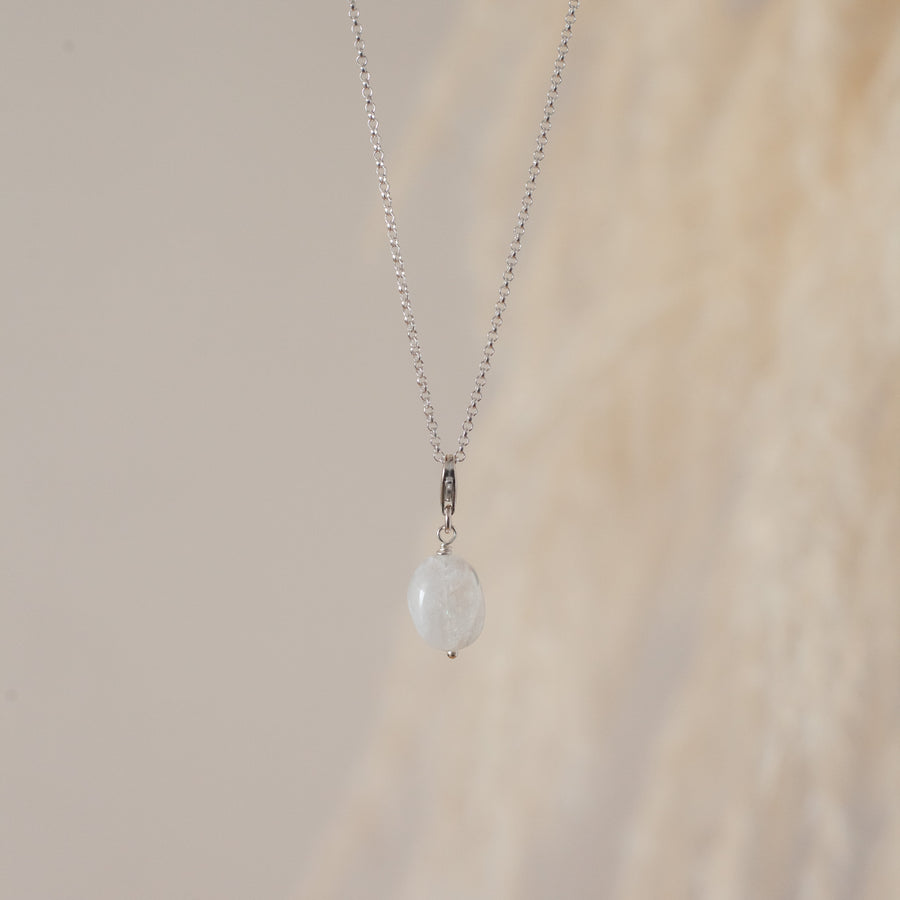Dije Piedra Luna Oval silver