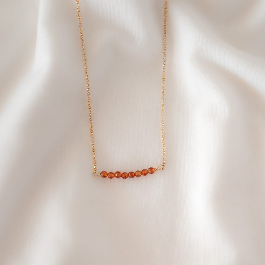 Collar Tania Granate naranja gold