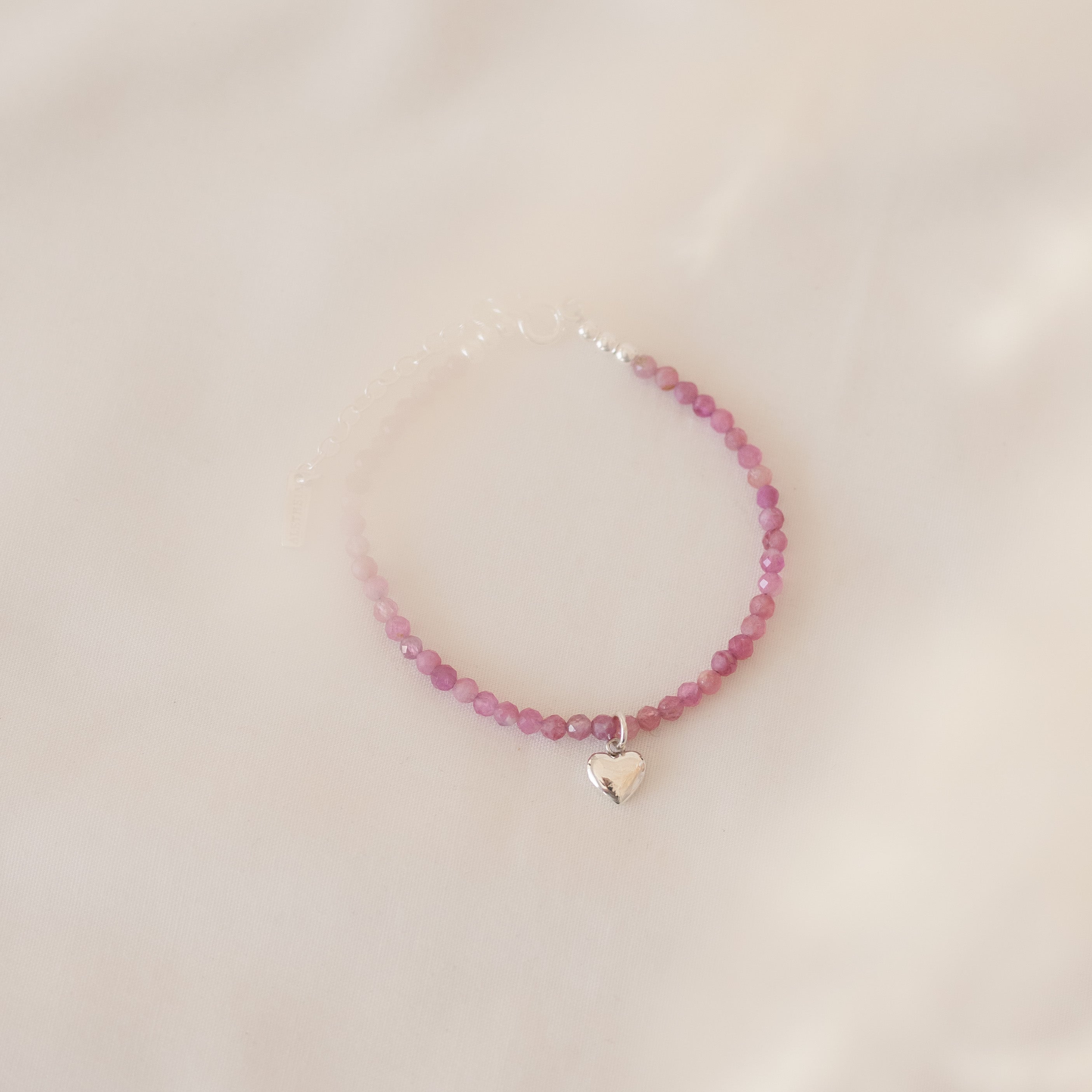 Pulsera Charlotte Turmalina rosa silver