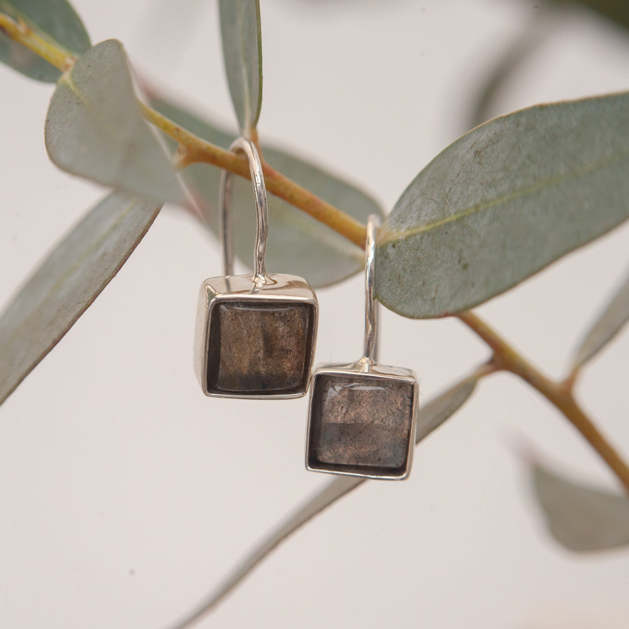 Aretes Regina Labradorita silver